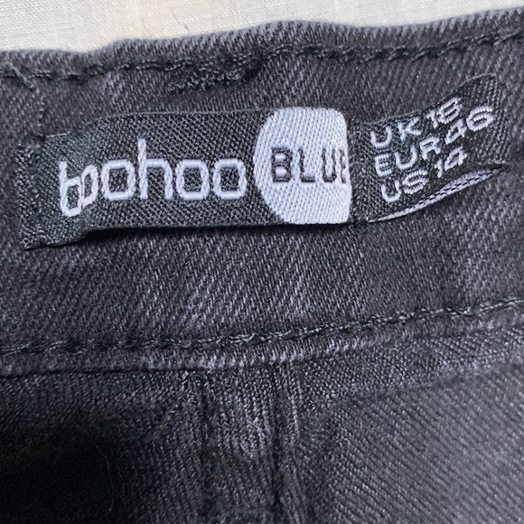 Boohoo blue Distressed jeans size 14 - Picture 2 of 4
